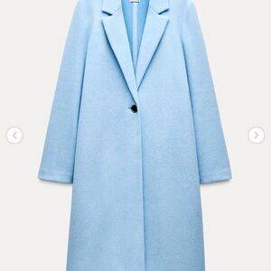 Zara Women's Sky Blue Trench Coat